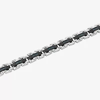 Mens Stainless Steel 8 1/2 Inch Solid Chain Bracelet