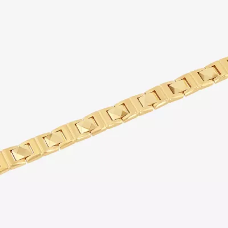 Mens Stainless Steel Tungsten 8 3/4 Inch Link Bracelet