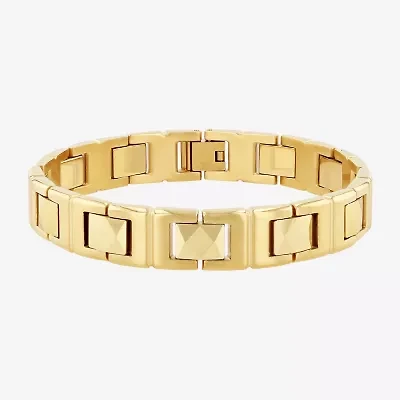 Mens Stainless Steel Tungsten 8 3/4 Inch Link Bracelet