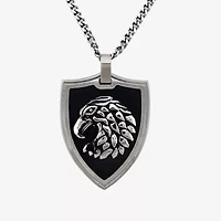Eagle Mens Stainless Steel 24 Inch Pendant Necklace