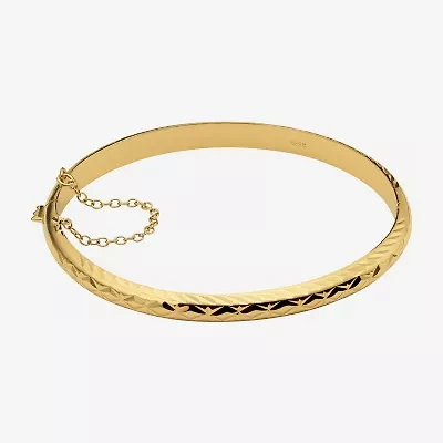 Womens 24K Gold Over Silver Bangle Bracelet