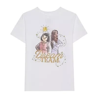 Disney Collection Little & Big Kid Girls Crew Neck Short Sleeve Boxy Fit Wish Graphic T-Shirt