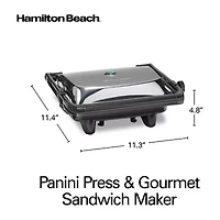 Hamilton Beach® Panini Press Gourmet Sandwich Maker