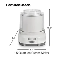 Hamilton Beach® 1.5-Quart Ice Cream Maker