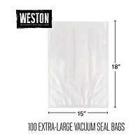 Weston 15x18" 100-pk. Vacuum Sealer Bags