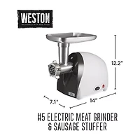 Weston 500-Watt no.5 Electric Grinder and Sausage Stuffer