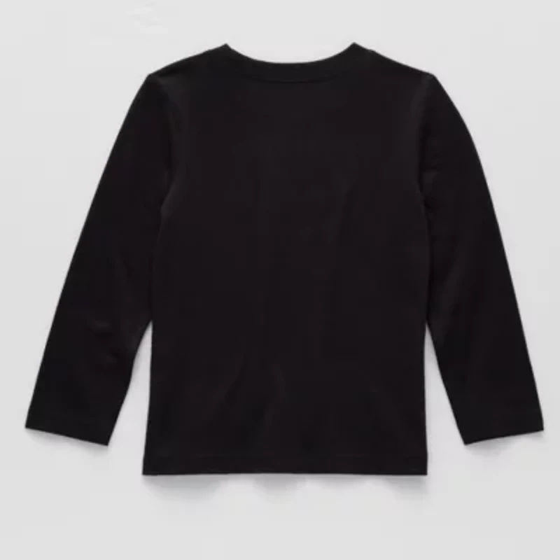 Okie Dokie Toddler & Little Boys Crew Neck Long Sleeve Regular Fit Graphic T-Shirt