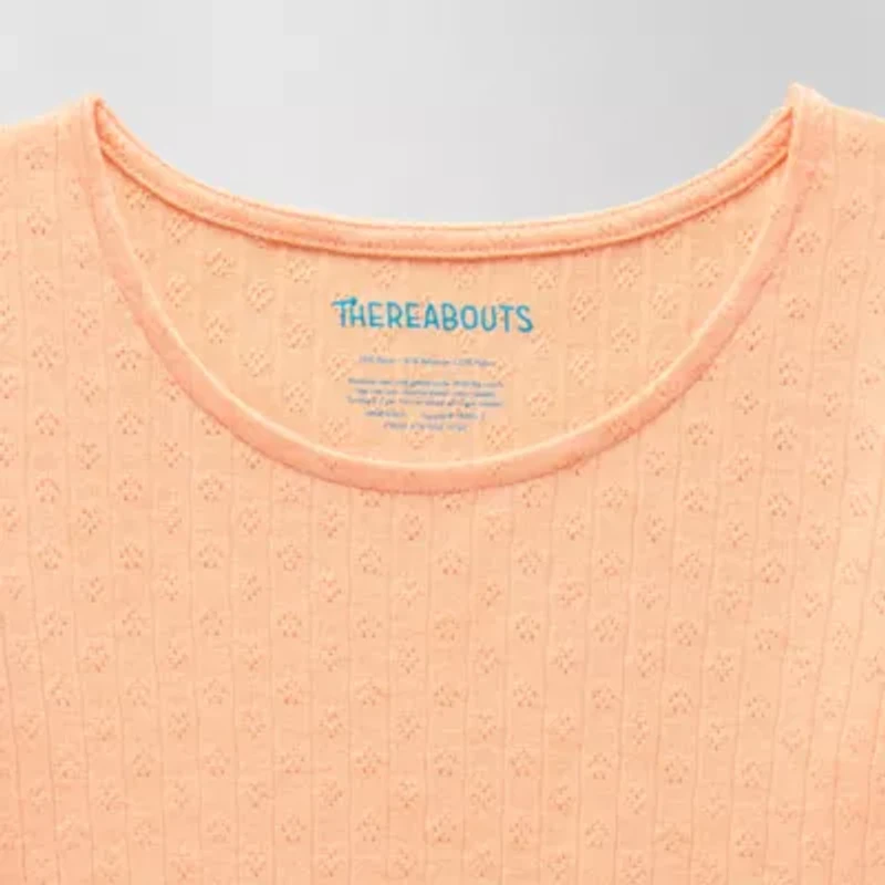 Thereabouts Little & Big Kid Girls Scoop Neck Long Sleeve T-Shirt