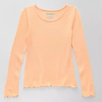 Thereabouts Little & Big Kid Girls Scoop Neck Long Sleeve T-Shirt