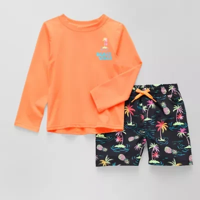 Okie Dokie Toddler & Little Boys 2-pc. Rash Guard Set
