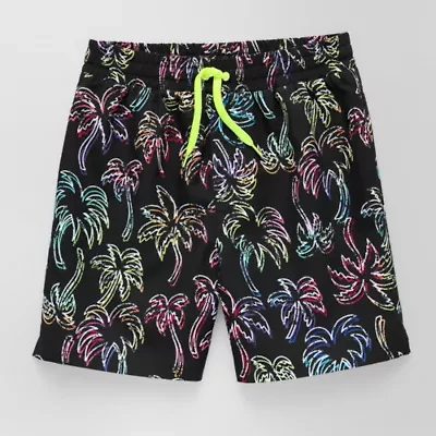 Thereabouts Little & Big Kid Boys Palm Above The Knee Swim Trunks