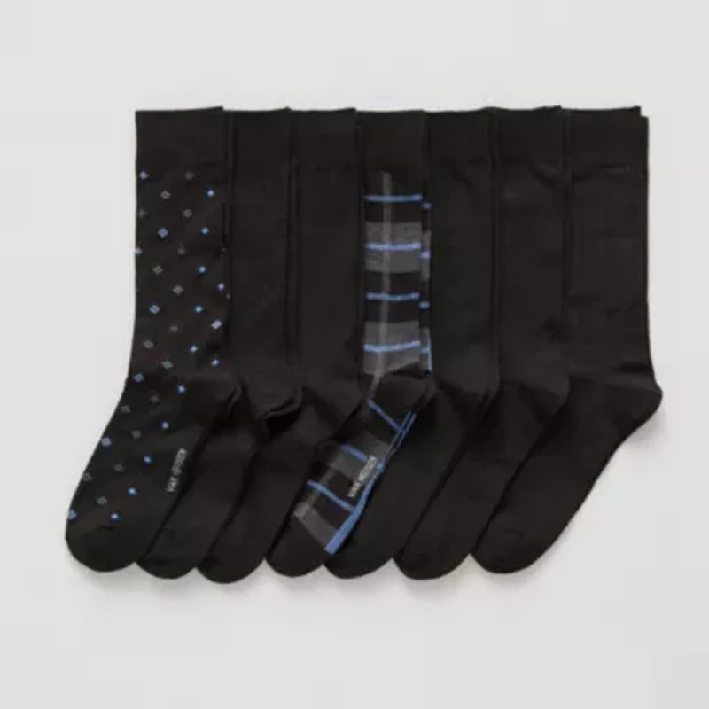 Van Heusen Fancy Dress Mens 7 Pair Crew Socks