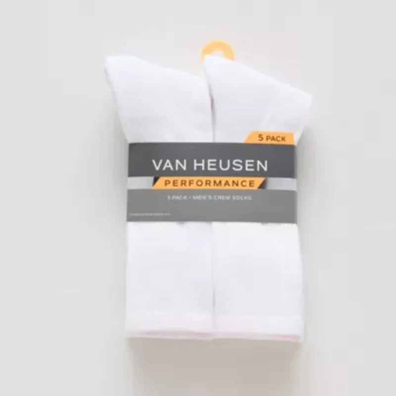 Van Heusen Athletic Mens 6 Pair Crew Socks