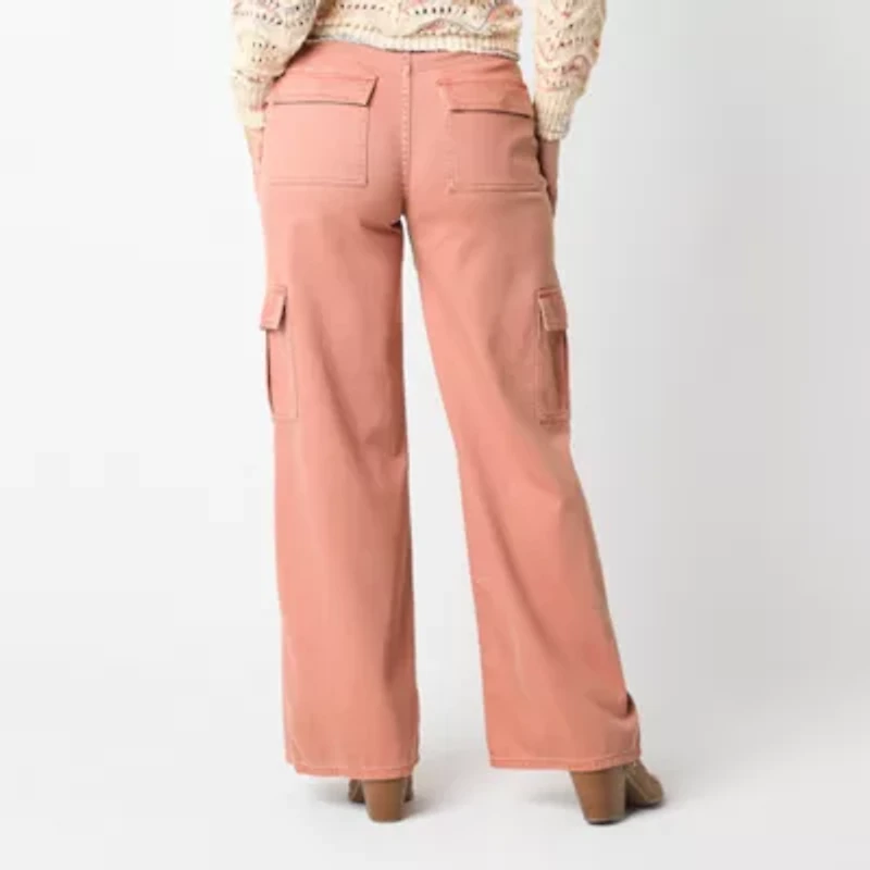a.n.a Soft Drape Cargo Womens Highest Rise Wide Leg Jean