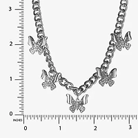 JS Jessica Simpson Silver Tone Womens 15 Inch Statement Necklace