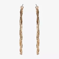 JS Jessica Simpson Gold Tone Womens 77.1mm Hoop Earrings