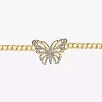 JS Jessica Simpson Gold Tone Womens Solid Butterfly 7.5 Inch Link Bracelet