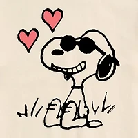 Snoopy Sunglasses Tee Womens Crew Neck Short Sleeve Regular Fit Peanuts Juniors Graphic T-Shirt