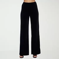 Premier Amour Velvet Womens Wide Leg Pull-On Pant