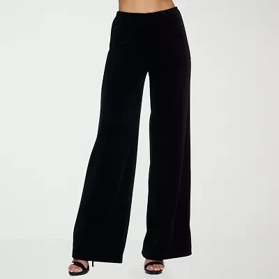 Premier Amour Velvet Womens Wide Leg Pull-On Pant
