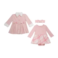 Baby Starters Girls 3-pc. Jacket Dress