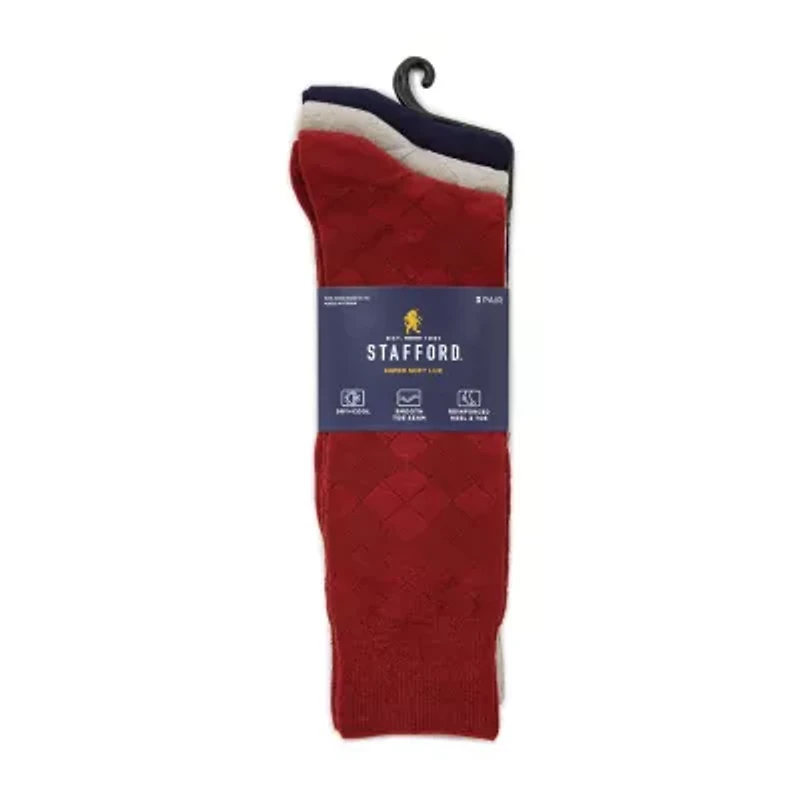 Stafford Super Soft Lux Mens 3 Pair Crew Socks