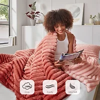 510 Design Avril Fluffy Ribbed Plush Midweight Comforter Set