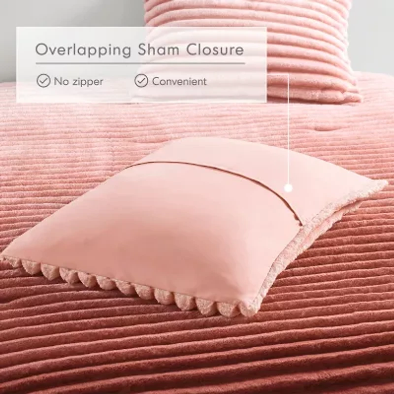 510 Design Avril Fluffy Ribbed Plush Midweight Comforter Set