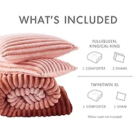 510 Design Avril Fluffy Ribbed Plush Midweight Comforter Set