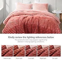510 Design Avril Fluffy Ribbed Plush Midweight Comforter Set