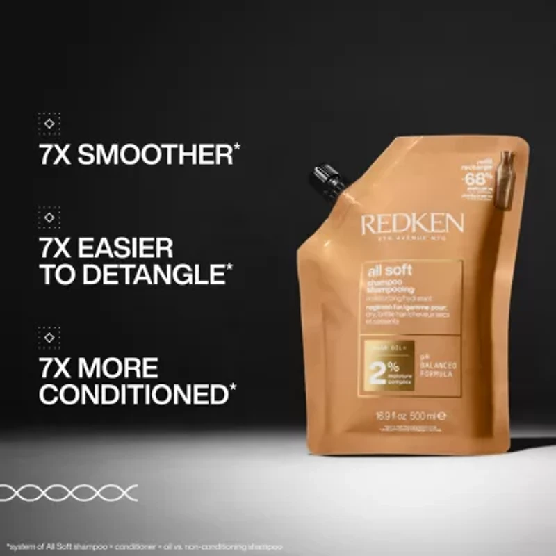 Redken All Soft Refill Shampoo 16.9 oz.