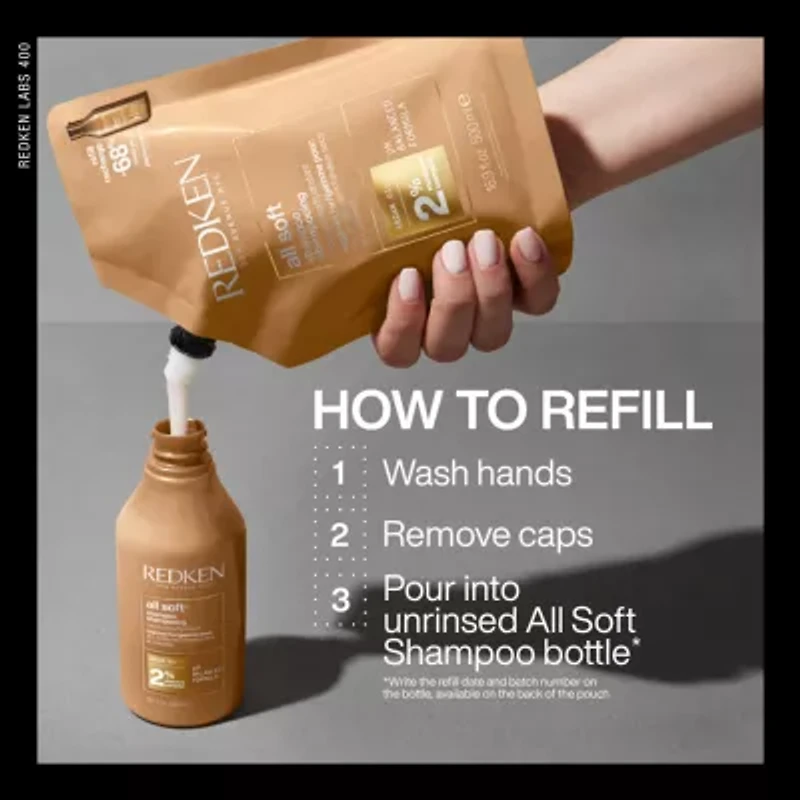 Redken All Soft Refill Shampoo 16.9 oz.