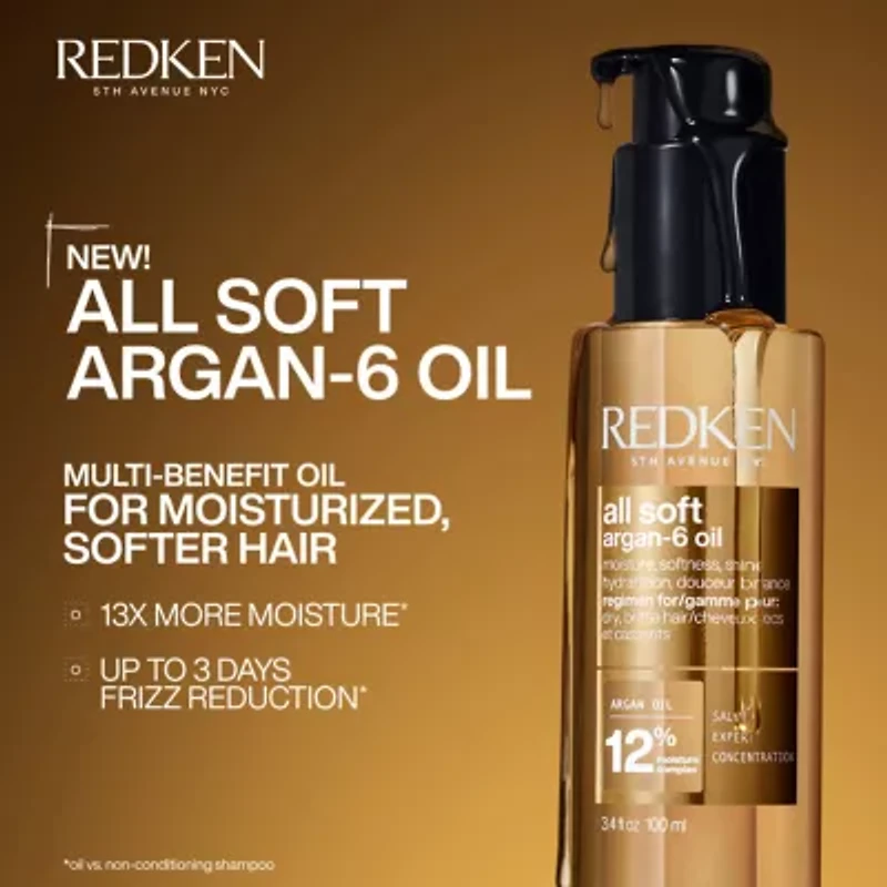 Redken All Soft Argan-6 Hair Oil 3.4 oz.