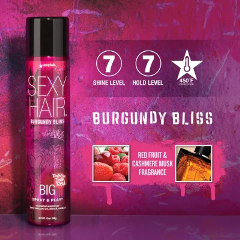 Sexy Hair Spray & Play Limited Edition-Burgundy Bliss Hair Spray 10 oz.