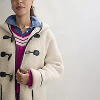 St. John's Bay Womens Midweight Teddy Coat