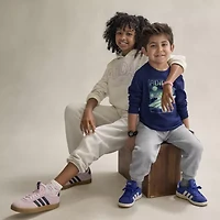 adidas Toddler Boys Crew Neck Long Sleeve Regular Fit Graphic T-Shirt