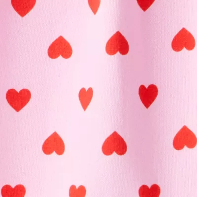 Carter's Baby Girls Crew Neck Long Sleeve Fleece Jumpsuit