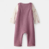 Carter's Baby Girls Round Neck Long Sleeve Microfleece 2-pc. Jumpsuit