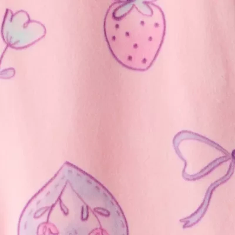 Carter's Toddler Girls Fleece Round Neck Long Sleeve Footed Pajamas