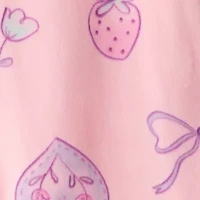Carter's Toddler Girls Fleece Round Neck Long Sleeve Footed Pajamas