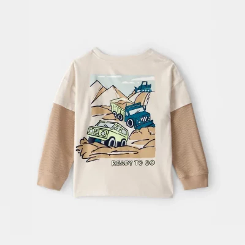 Carter's Toddler Boys Round Neck Long Sleeve T-Shirt