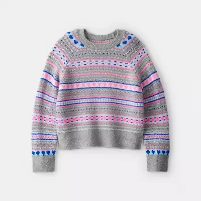 Carter's Little & Big Kid Girls Round Neck Long Sleeve Pullover Sweater