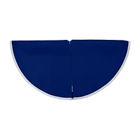 20'' Blue and White Embroidered Snowman Mini Christmas Tree Skirt