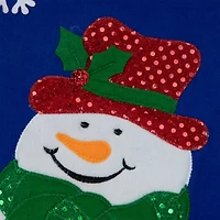20'' Blue and White Embroidered Snowman Mini Christmas Tree Skirt