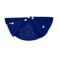20'' Blue and White Embroidered Snowman Mini Christmas Tree Skirt