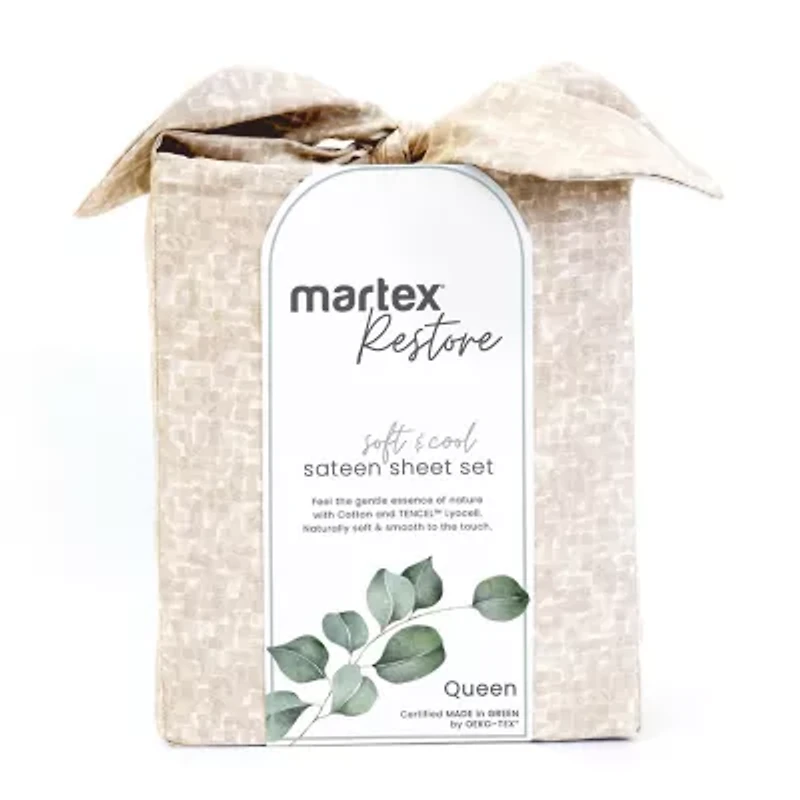 Martex Restore Echo 300tc Wrinkle Resistant Temperature Regulating Sheet Set