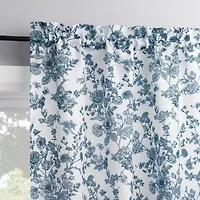 No 918 Elara Tonal Botanical 2-pc. Rod Pocket Window Tier