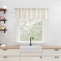 No 918 Riverwood Floral Stripe 2-pc. Rod Pocket Window Tier