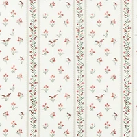 No 918 Riverwood Ditsy Floral Stripe 2-pc. Rod Pocket Window Tier