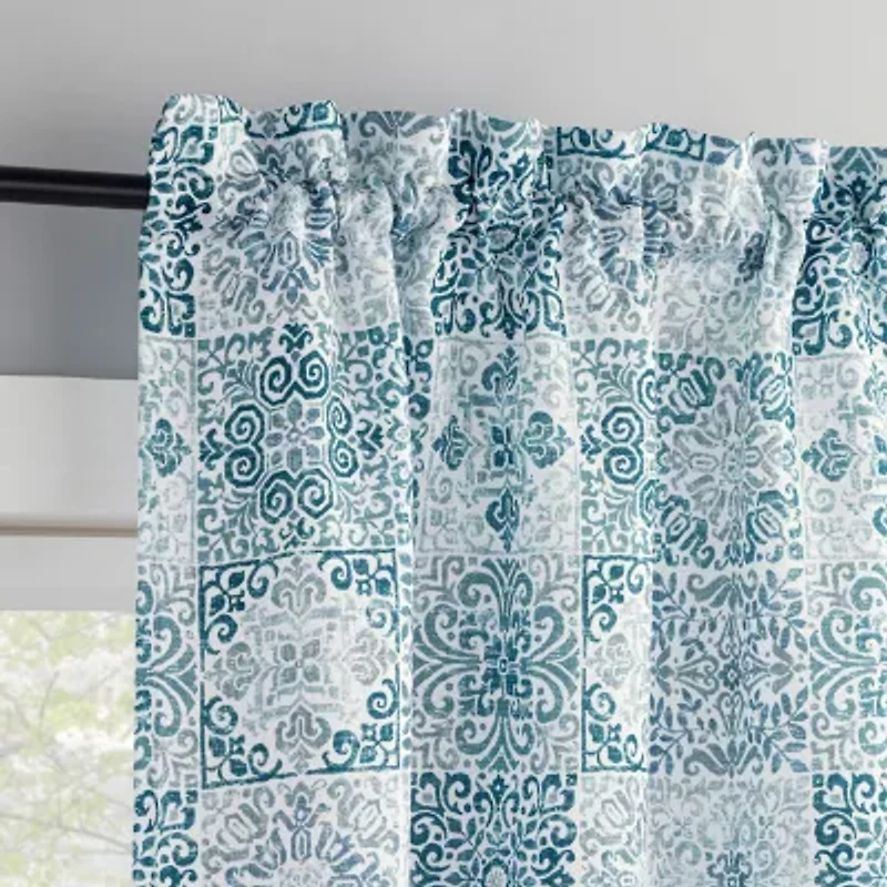 No 918 Genoa Mosaic 2-pc. Rod Pocket Window Tier